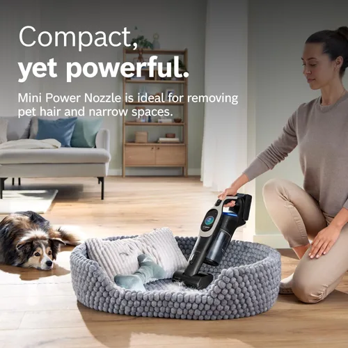 Miniatura 11 de Bosch Unlimited 10 - Aspiradora inalámbrica con 2 baterías incluidas, hasta 140 minutos en total, tubo flexible, cargador rápido, pelo de mascotas