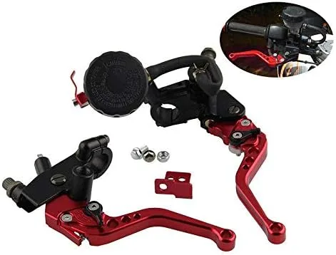 Miniatura 4 de MASO Freno hidráulico universal Motorbke de 7/8 pulgadas y palanca de embrague izquierdo y derecho par de aceite de metal adecuado para la mayoría
