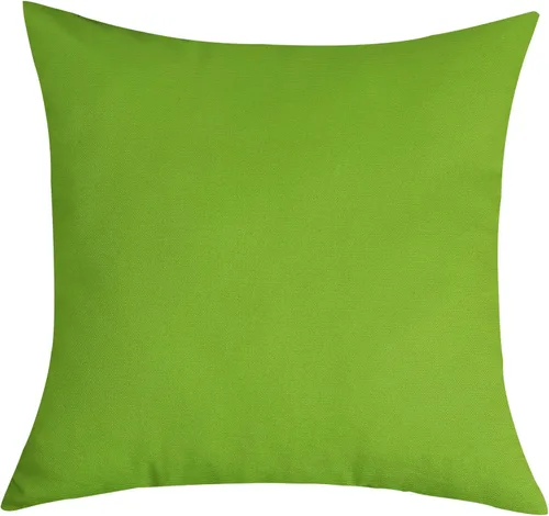 TangDepot - Funda de almohada decorativa de algodón sólido, 12 x 12 pulgadas, verde manzana