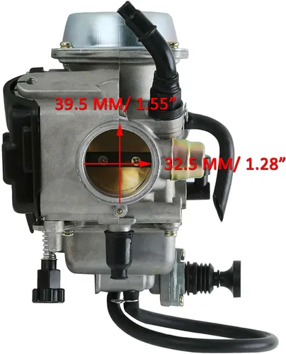 Miniatura 2 de Para Honda Rancher 350 TRX350TE TRX350TM TRX350FM 2000-2006 ATV Carburador Carb, con cable del acelerador y bujía y filtro de combustible