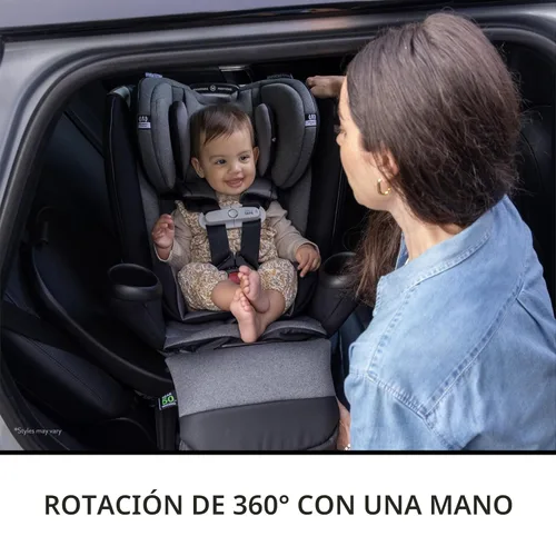 Miniatura 2 de Asiento de automóvil rotativo todo en uno Evenflo Gold Revolve360 Extend con SensorSafe (Negro Onyx)