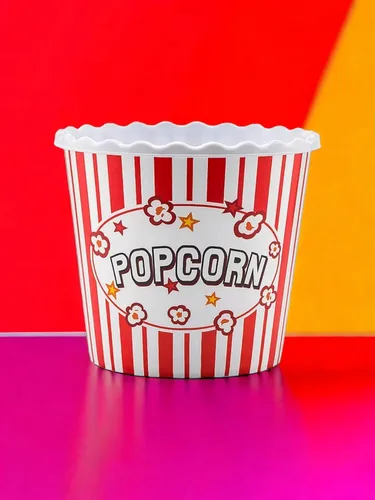 Miniatura 9 de Caja de plástico reutilizable de estilo moderno, recipientes para palomitas de maíz, cuencos para palomitas de maíz, juego para noche de cine