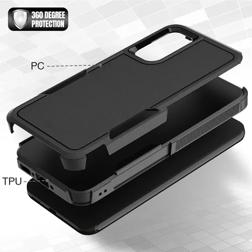 Miniatura 283 de Jeylly Compatible con Samsung Galaxy A22 5G Funda, Funda Samsung A22 5G con 2pcs protectores de pantalla de vidrio templado