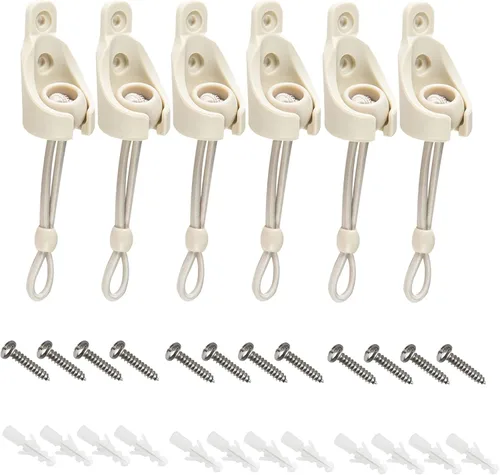 Miniatura 11 de Paquete de 5 tapas universales con anillo de tracción, piezas de repuesto para persianas enrollables para exteriores e interiores (beige)
