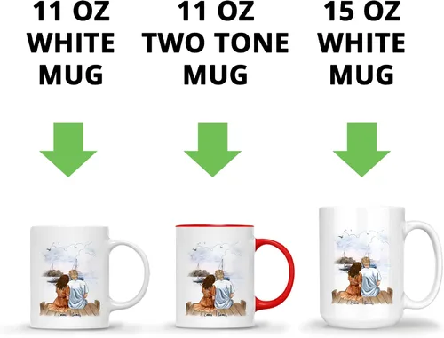 Miniatura 4 de Gossby Taza de café personalizada para parejas, regalo personalizado para pareja, con diseño, nombre, aniversario, día de San Valentín, regalo