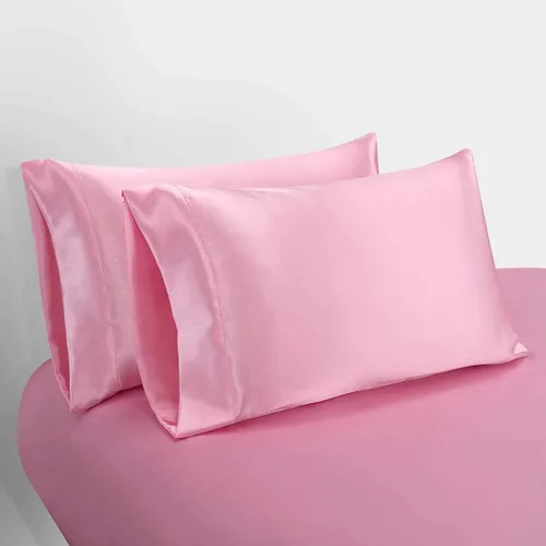 Miniatura 353 de Homiest Juego de sábanas de satén de lujo de 3 piezas con bolsillo profundo, 1 sábana bajera + 1 sábana encimera + 1 funda de almohada