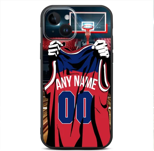 Miniatura 32 de Nombre y número personalizados de bricolaje – Camiseta de baloncesto de Oklahoma City – Funda de silicona líquida para iPhone 17 Air 16 15 Pro Max