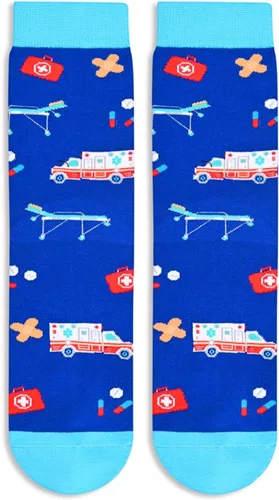 Miniatura 4 de Zmart Calcetines divertidos unisex EMT profesor abogado jefe, regalos divertidos EMT profesor abogado jefe tener un buen día regalos