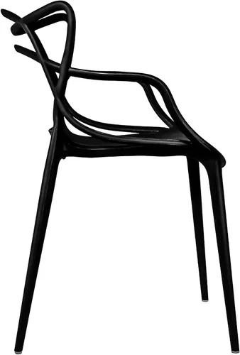 Miniatura 5 de 2xhome Silla de comedor moderna Silla auxiliar apilable para interiores o exteriores Plástico resistente a la intemperie para cocina, patio