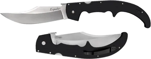 Miniatura 2 de Cold Steel Espada AUS10A - Cuchillo plegable de bolsillo táctico con cuchillas ultraafiladas de acero negro mate G-10 con bloqueo Tri-Ad