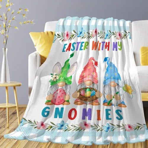 Miniatura 9 de Manta de gnomos navideños para adultos, mujeres, manta de franela suave y cálida para sofá, cama de viaje, 30 x 40 pulgadas para mascotas