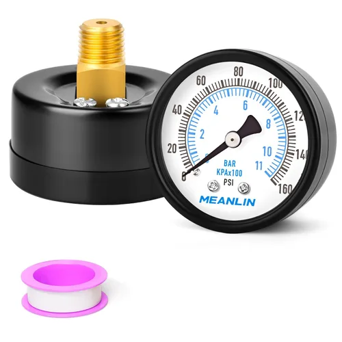 Miniatura 11 de MEANLIN MEASURE Medidor de presión de bomba de pozo de 0-100 psi, esfera de cara de 2 pulgadas, NPT de 1/4 pulgadas para bomba de pozo, probador