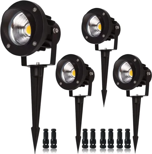 Focos LED de 20 W, luces de paisaje al aire libre, bajo voltaje, iluminación LED de paisaje, 12 V ~ 24 V CA/CC, focos de paisaje impermeables con
