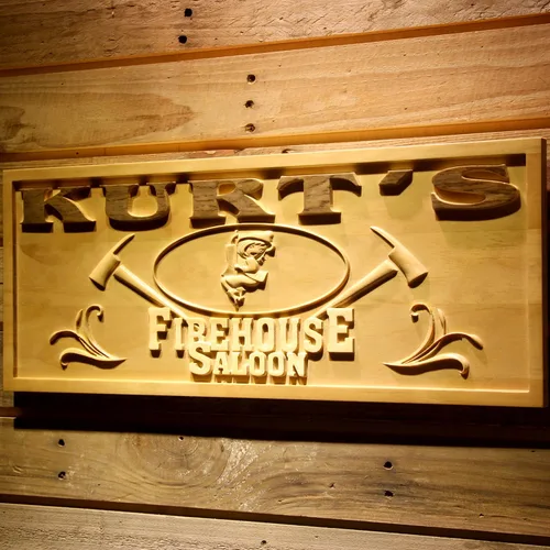 Miniatura 59 de ADVPRO wpa0053 - Letrero personalizado con nombre grabado en 3D de madera para el hogar, bar, cerveza, decoración del hogar, placas de casa de lago