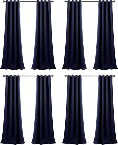 Miniatura 37 de Lush Decor Paneles de cortina opacas con aislamiento y ojales, par, 52 pulgadas de ancho x 84 pulgadas de largo, neutro, diseño clásico moderno