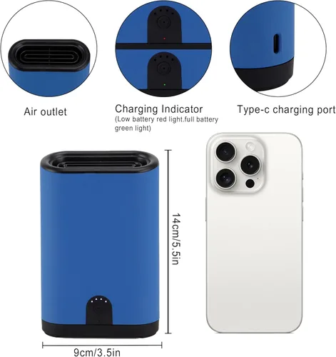 Miniatura 3 de Generador de ozono portátil purificador de aire – 5000 mAh recargable con batería eliminador de olores para el hogar, coche, hotel, habitaciones