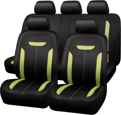 Miniatura 8 de CAR PASS Juego completo de fundas de asiento de automóvil transpirables de malla de aire 3D en tela, ajuste universal compatible con el 95%