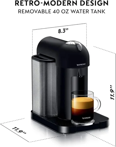 Miniatura 6 de Nespresso Vertuo Cafetera para café y espresso de Breville, color negro mate