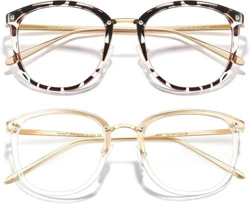 Miniatura 13 de Cyxus gafas de luz azul para mujer, gafas de computadora de moda para oficina reducen la fatiga ocular, anti migraña para trabajo y lectura