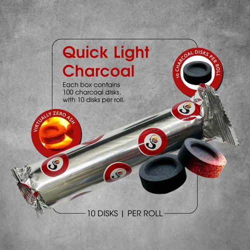 Miniatura 2 de Pastillas de carbón Sunlight® para incienso – Pastillas de carbón de encendido rápido – Discos de carbón ligeros – Rollos de quemador de resina