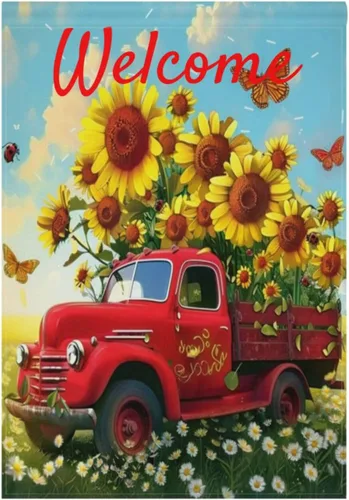 Miniatura 7 de Kcldeci Bandera de bienvenida con máscara de Mardi Gras de 45.7 x 61 cm, bandera de carnaval de flor de Lis para patio, grande, vertical, de doble
