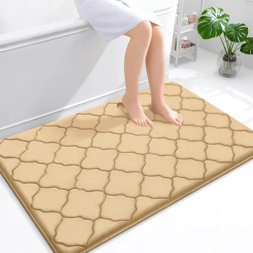 Miniatura 171 de OLANLY Alfombra de Baño de Espuma Viscoelástica de 24 x 16 pulgadas, Ultra Suave y Absorbente, Alfombras de Baño Antideslizantes, Cómodas, Lavables