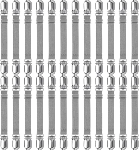 Miniatura 9 de Boao 24 correas de clips para sábanas de cama, resistentes y ajustables, soporte de cama ajustable, sujetadores de sábana de esquina para el hogar