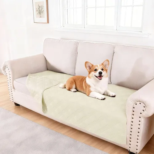 Miniatura 168 de hyha Manta impermeable para perros, manta reversible para cama de mascotas, funda suave para sofá/sillón lavable para perros, fundas impermeables
