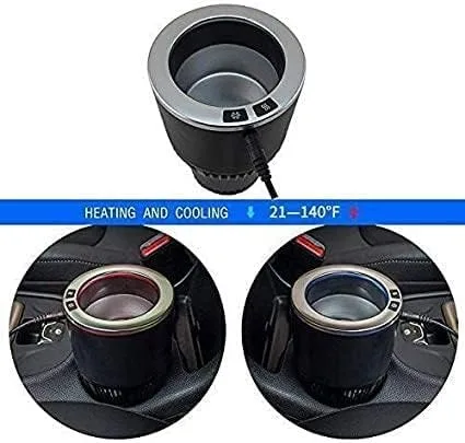 Miniatura 3 de BFYCHYC - Calentador de tazas de automóvil 2 en 1 de alta calidad, enfriador inteligente para taza de automóvil, soporte perfecto para vasos