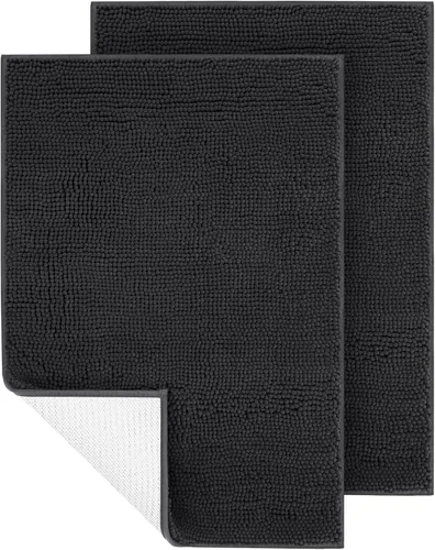 Miniatura 16 de IM HOME Tapete de chenilla absorbente para exterior 36" x 24", tapetes lavables antideslizantes para perros, tapete para puerta interior para Marrón