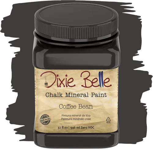 Miniatura 164 de Dixie Belle Paint Company - Pintura con acabado de tiza para muebles, color negro (Caviar), 1 galón, 128 fl oz, pintura mineral color rosa intenso