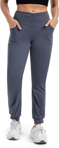 Blaosn Pantalones deportivos fluidos para mujer con bolsillos, pantalones deportivos de yoga, entrenamiento, leggings casuales para descansar, ropa