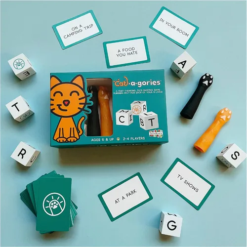 Miniatura 6 de Spin Master Games, SolidRoots Cat-a-gories, juego de dados de aprendizaje de vocabulario, diversión para la noche de juego familiar, 2-4 jugadores