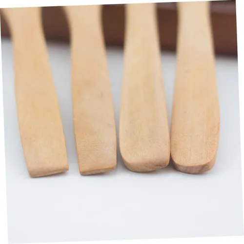 Miniatura 7 de Homoyoyo 4 piezas de espátula volteadora de mantequilla de madera, espátula de glaseado para mezclar, espátula vintage para tarro de mantequilla