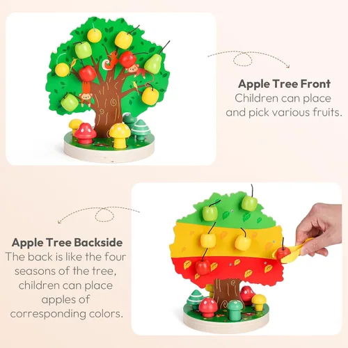 Miniatura 3 de Woodtoe Juguetes de habilidad motora fina para niños pequeños, juguetes sensoriales de madera Montessori para niños pequeños de 3, 4, 5, 6 años