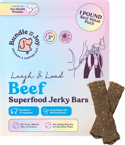 Miniatura 11 de Bundle x Joy Rise & Shine - Golosinas de pollo para perros, bolsa de 5 onzas, superalimento natural, maíz, aves, soja y granos, golosinas