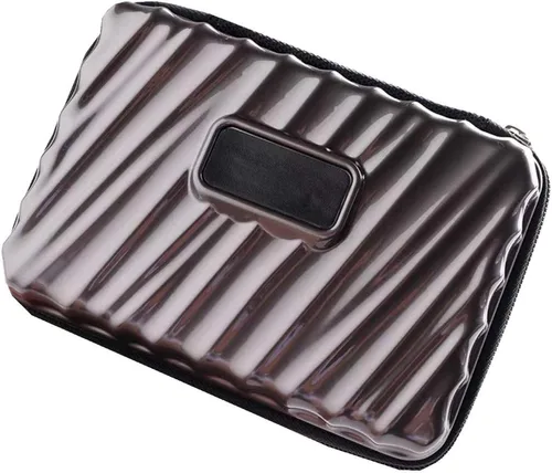 Miniatura 6 de Neceser de maquillaje con cremallera rígida y duradero, resistente a los golpes, para mujer, estuche Cosmático, impermeable, almacenamiento al aire