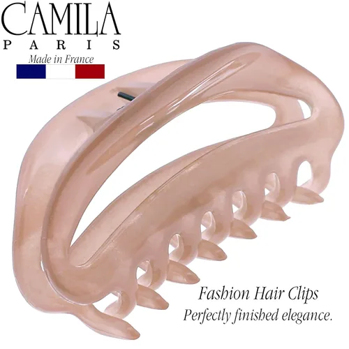 Miniatura 4 de Camila Paris CP3078 - Pinza para el cabello francesa para mujer, color beige pequeño, pinzas para el cabello para niñas, accesorios duraderos