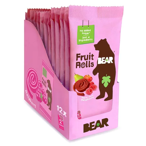 Miniatura 16 de BEAR Rollos de fruta real, paquete variado, 16 unidades (2 rollos por paquete)