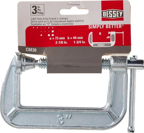 Miniatura 2 de BESSEY CM30 forjada en caída, abrazadera en C, 3 pulgadas, negra