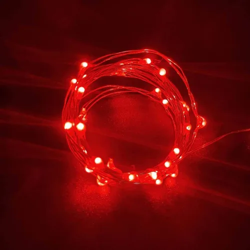 Miniatura 4 de Juego de 2 mini luces LED de hadas para interiores con temporizador, 6 horas encendidas/18 horas apagadas para decoración de bodas, fiestas