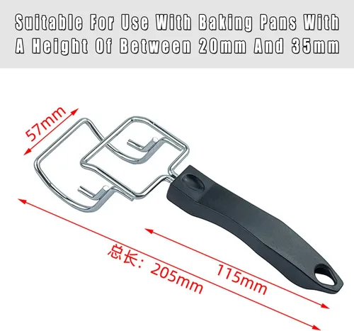 Miniatura 4 de Extractor de bandeja de horno tostadora de convección para freidora de aire, extractor de parrillas, clip para parrillas, clip para horno, clip