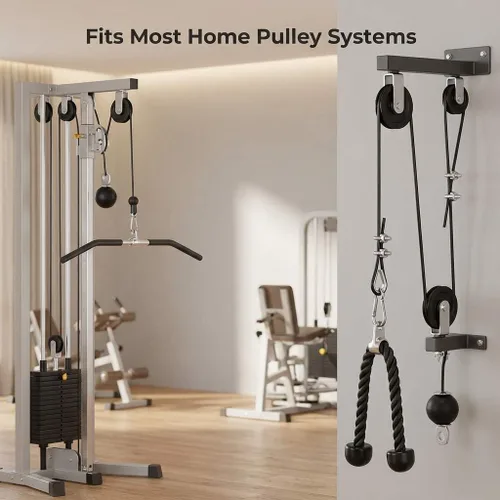 Miniatura 5 de QWORK Cable de polea de fitness de 197 pulgadas, reemplazo del sistema de polea de cable de gimnasio en casa, cuerda de alambre de acero