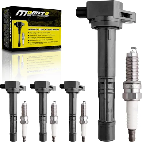 Miniatura 15 de Juego de 4 bobinas de encendido UF316 90919-02240 y 4 bujías de iridio compatibles con Scion Toyota XA XB Yaris Echo Prius Camry - L4 1.5L