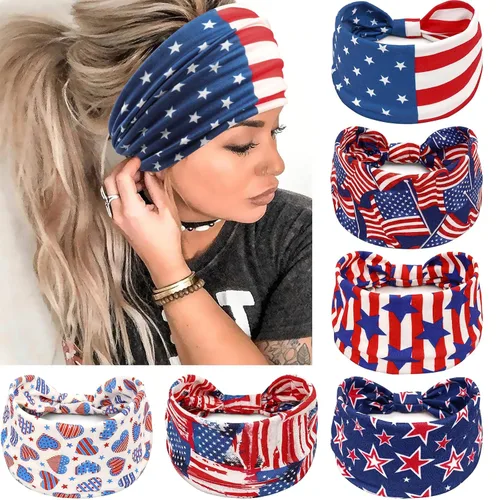 Miniatura 11 de Awumbuk Diademas anchas para mujeres anudadas antideslizantes bandas para la cabeza suaves diadema turbante accesorios para el cabello boho africano