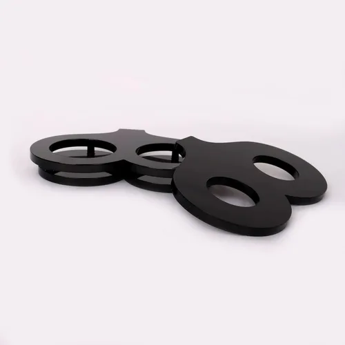 Miniatura 4 de Soporte de pared vertical para sable de luz HHUXIUE. Soporte de pared para sable de luz. Aplicable a la mayoría de sables de luz. (Negro 2 agujeros)