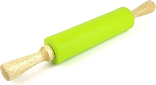 Miniatura 10 de Rodillo de silicona para hornear, antiadherente, rodillo para masa, mango de madera, accesorios de cocina, rodillo para pastelería