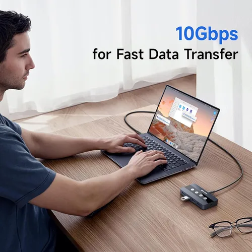 Miniatura 5 de Cable Matters 10Gbps Cable USB C corto a Micro USB 3.0 - 1 pie, cable de disco duro USBC, cordón Micro B a USBC, compatible con disco duro externo