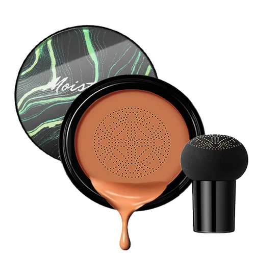 Miniatura 8 de Cojín de aire marrón oscuro, base de cabeza de hongo, 0.71 oz BB Cream Makeup Foundation,Moisturizing Concealer,Long Lasting Full Coverage 3#