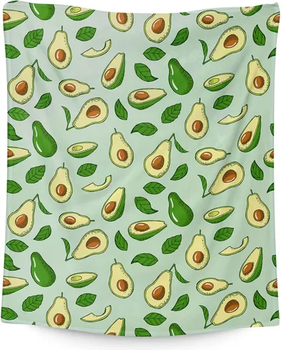 Manta de aguacate para regalo, 40 x 30 pulgadas, bonita manta para niños, niñas, niños, manta verde suave y mullida para regazo y silla